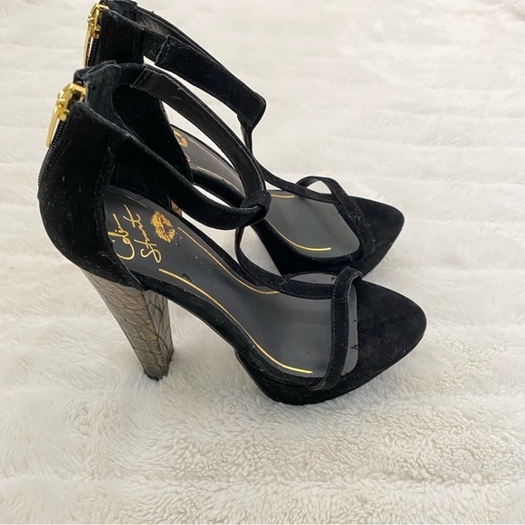 Colin Stuart x Victoria’s Secret Black Suede Leather Platform Heels New Size 6 - Picture 4 of 12